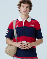 Men Lotto YWC League Retro Polo - Red & Blue T-shirts