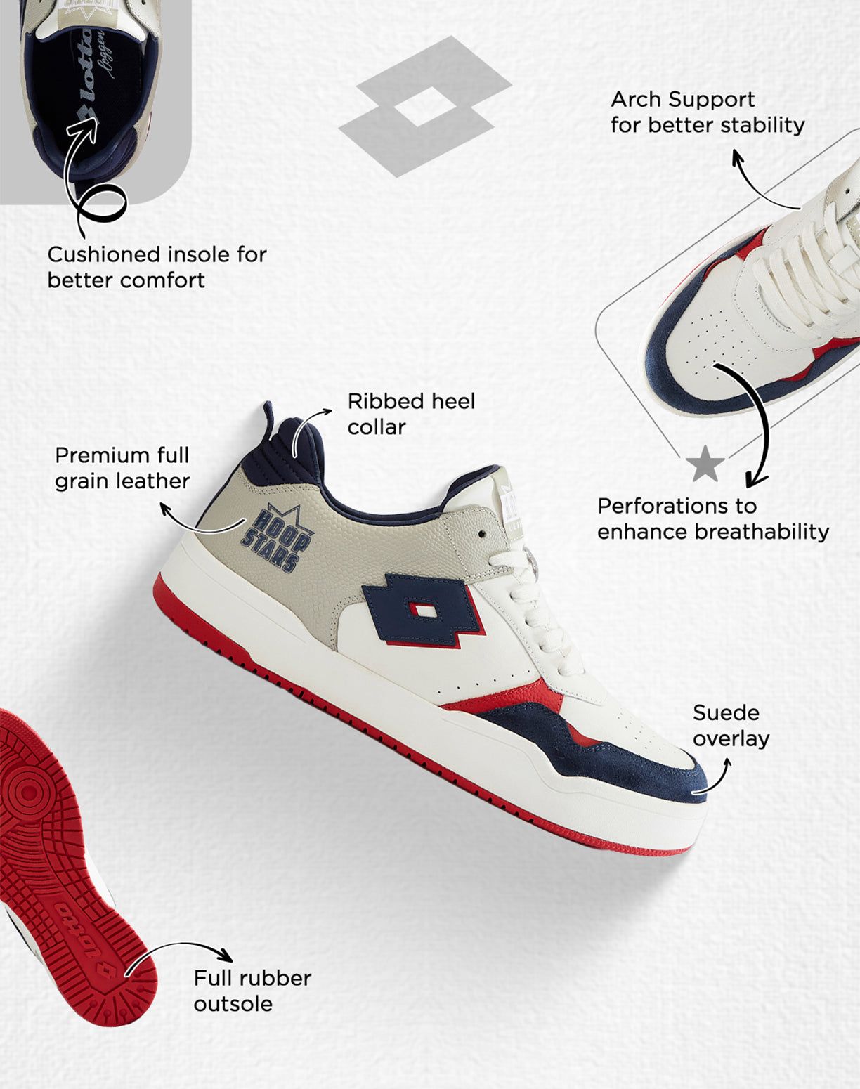 Hoop Star OG - Mood Indigo-Racing Red