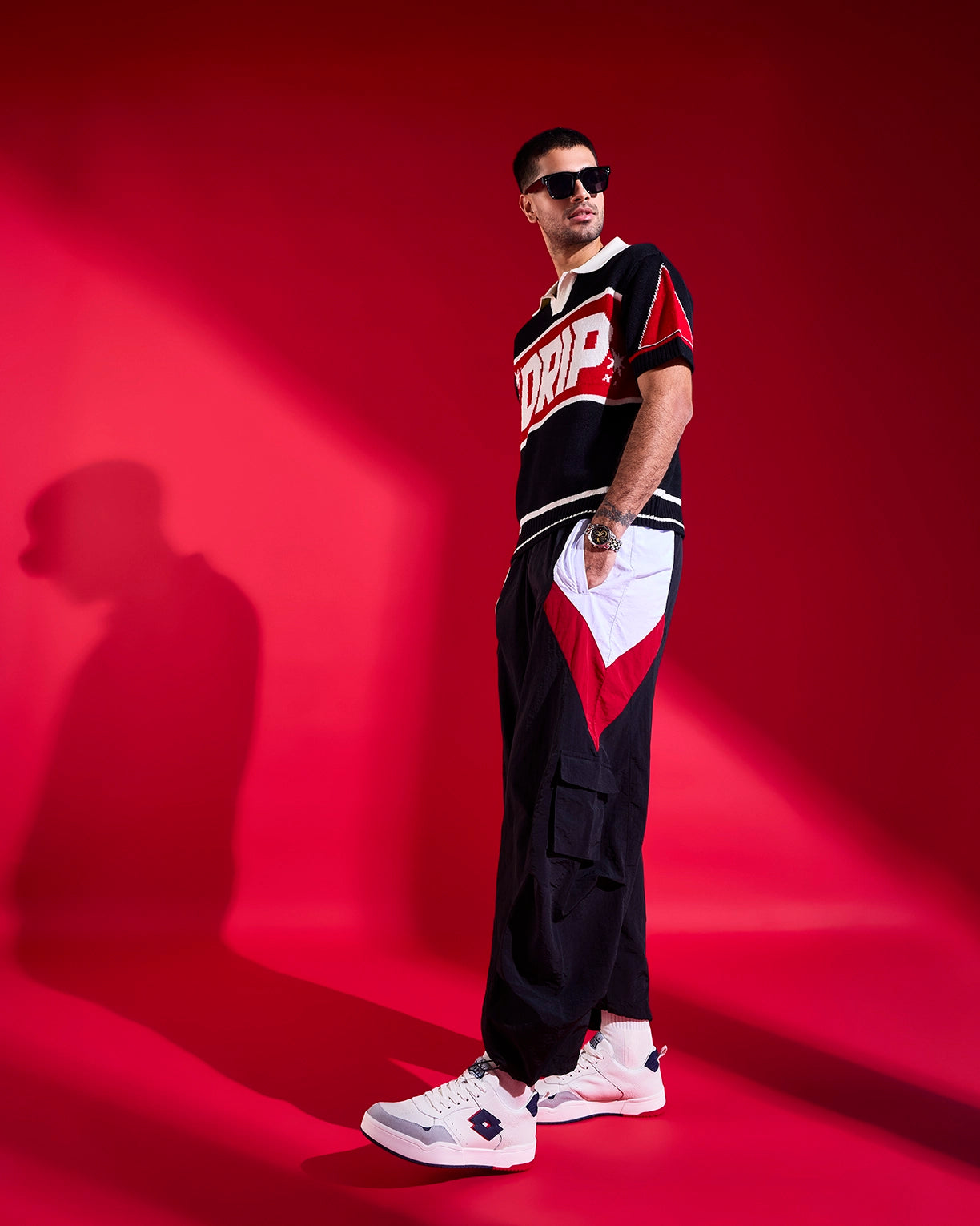 Hoop Star OG - Star White-Peacoat-Rococco Red