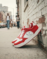 Men Lotto Hoop Star OG - Molten Lava-Pure White-Pure Black Sneakers