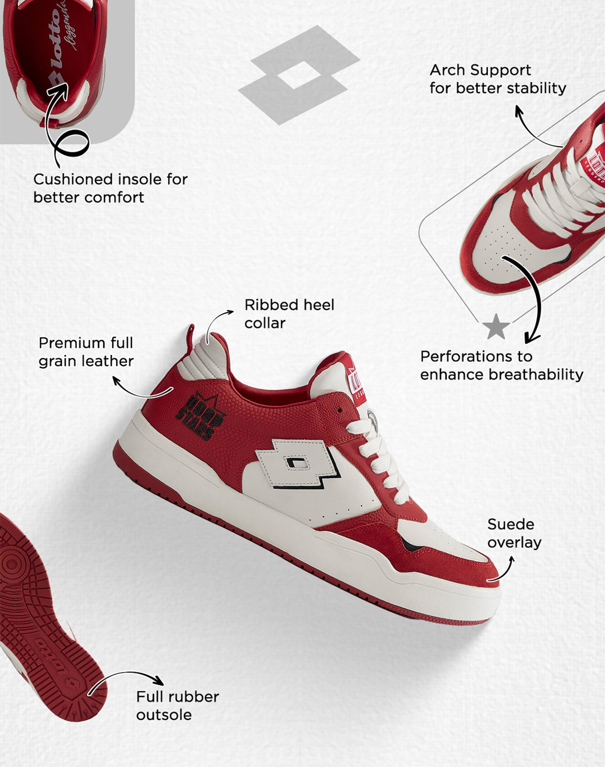 Hoop Star OG - Molten Lava-Pure White