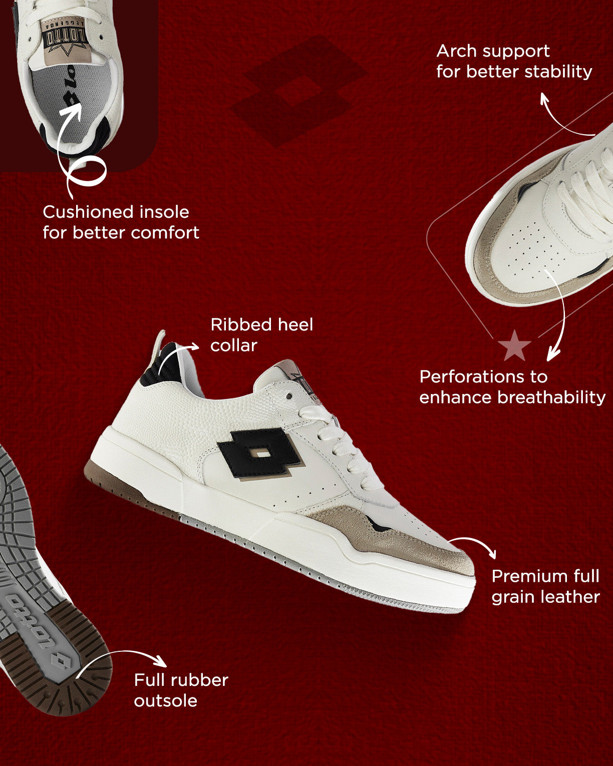 Hoop Star OG - Star White-Black Beauty-Fossil