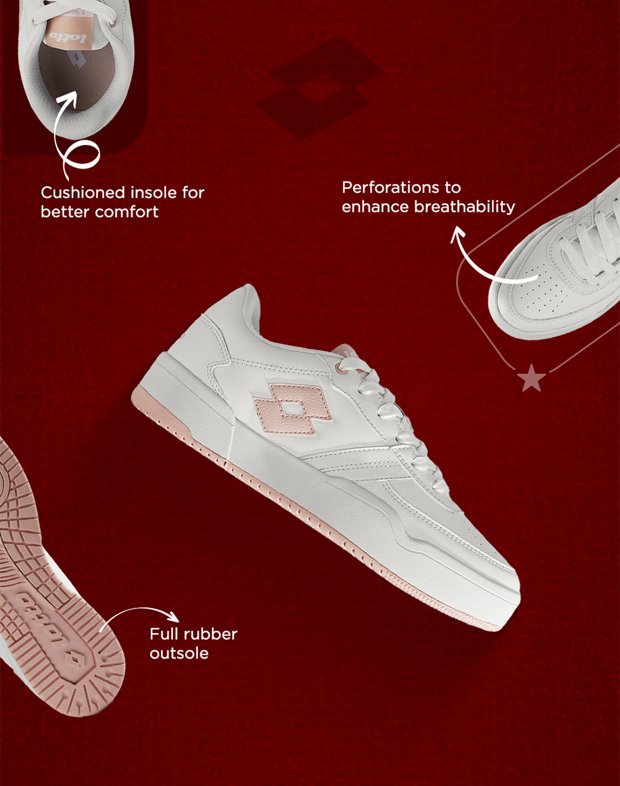 Hoop Star Citta - White-Peach