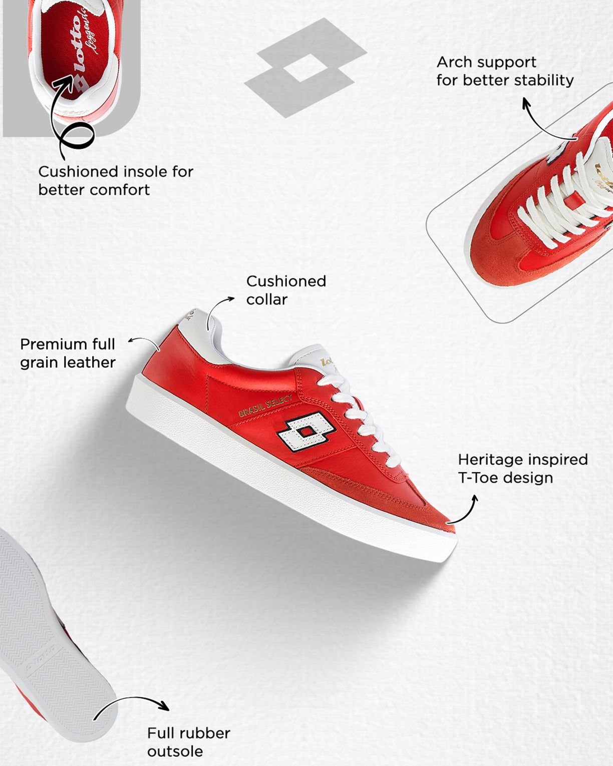 Brasil Select OG - Fiery Red-Pure White