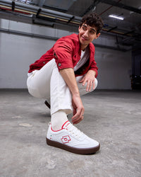 Men Lotto Brasil Select Urbano - Brilliant White-Rococco Red-Rocky Road Sneakers