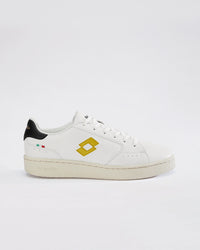 Women Lotto Autograph Urbano - Star White-Black Beauty-Gold Flake Metallic Sneakers