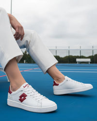 Men Lotto Autograph OG Slip-On - Star White-Rhythmic Red Sneakers
