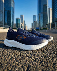Men Lotto Oxyrun Slip On - Peacoat-Glacier Grey Walking Shoes