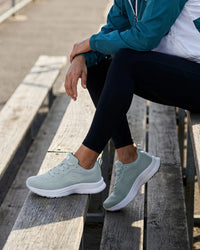 Women Lotto Atleta Knit - Misty Blue-Star White Running Shoes
