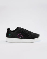 Women Lotto Autograph Nxt - Black Beauty-Fuchsia Red Metallic Sneakers