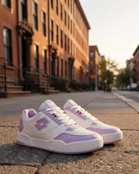 Women Lotto Hoop Star Urbano - Star White-Pastel Lilac Sneakers
