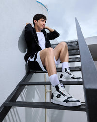 Men Lotto Hoop Star Urbano High - Star White-Black Beauty Sneakers