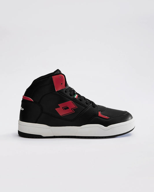 Men's Lotto Hoop Star Urbano High - Black Beauty-Rococco Red