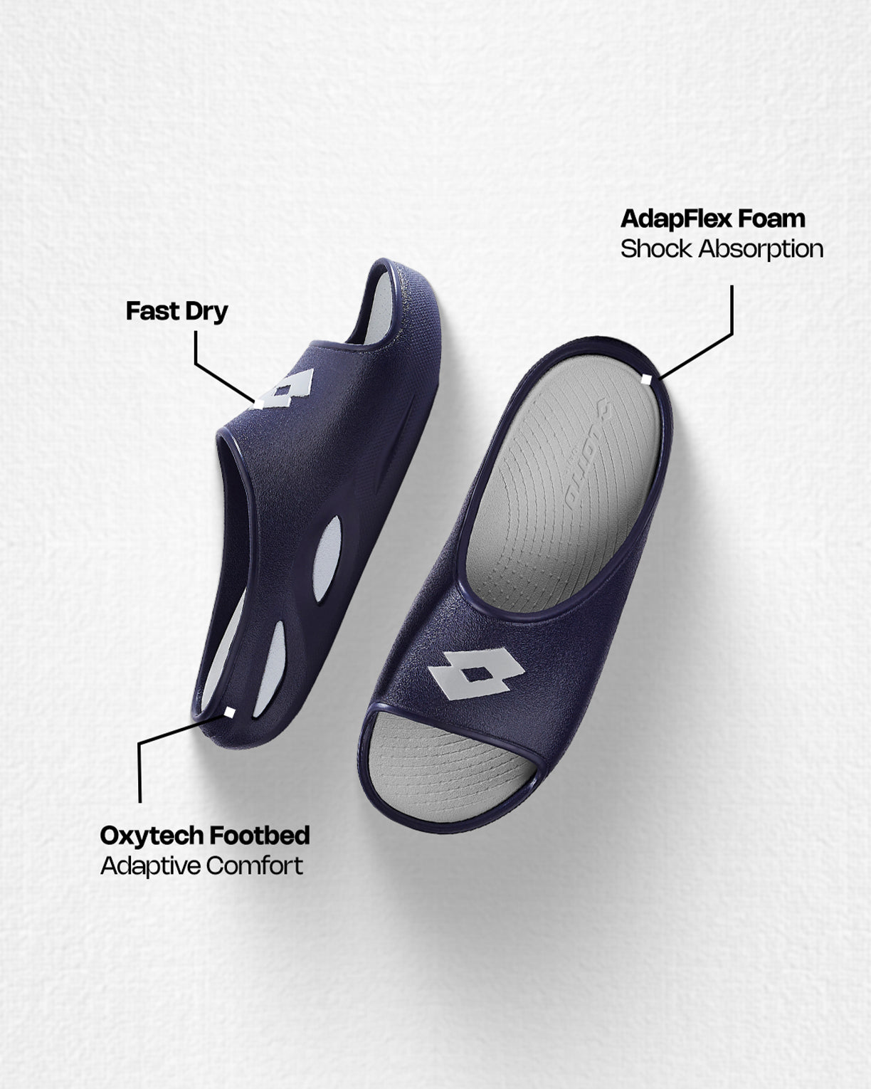 Esotica Slide - Peacoat-Glacier Grey