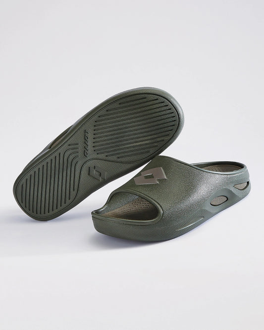 Men's Lotto Esotica Slide - Rifle Green-Fossil