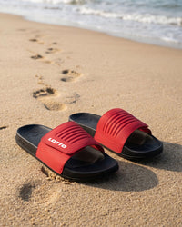 Men Lotto Enduro X - Salsa - Black Beauty Slides