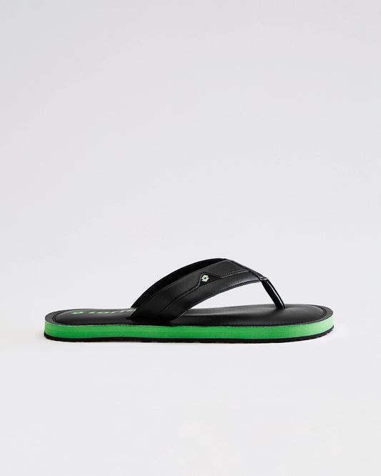 Men's Lotto Spring Step - Black Beauty-Poison Green