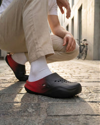 Men Lotto Recupero OG - Black Beauty-Fiery Red Clogs