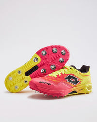 Men Lotto Supershot Fire Dragon: Cricket Batting Spike - Red-Yellow Cricket Shoes