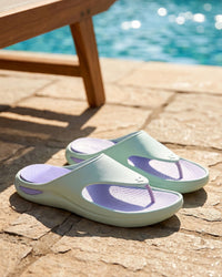 Women Lotto Esotica Flip - Clearly Aqua - Purple Heather Slippers