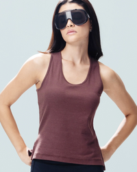 Women Lotto Play Performance Tank Top - French Roast Tops