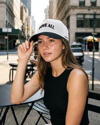 Unisex Lotto Love All Baseball Cap - Star White-Black Beauty Caps