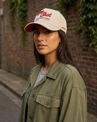 Unisex Lotto One Shot Baseball Cap - Off White-Mineral Red Caps