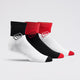 Lotto League Socks 1.0 Pack of 3 - Black Beauty-Fiery Red-Bright White