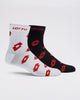 StreetPlay Socks 1.0 Pack of 2 - Bright White-Black Beauty-Fiery Red