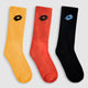Courtline Socks 1.0 Assorted Mid-Crew - 3 Pairs - Black, Yellow & Red