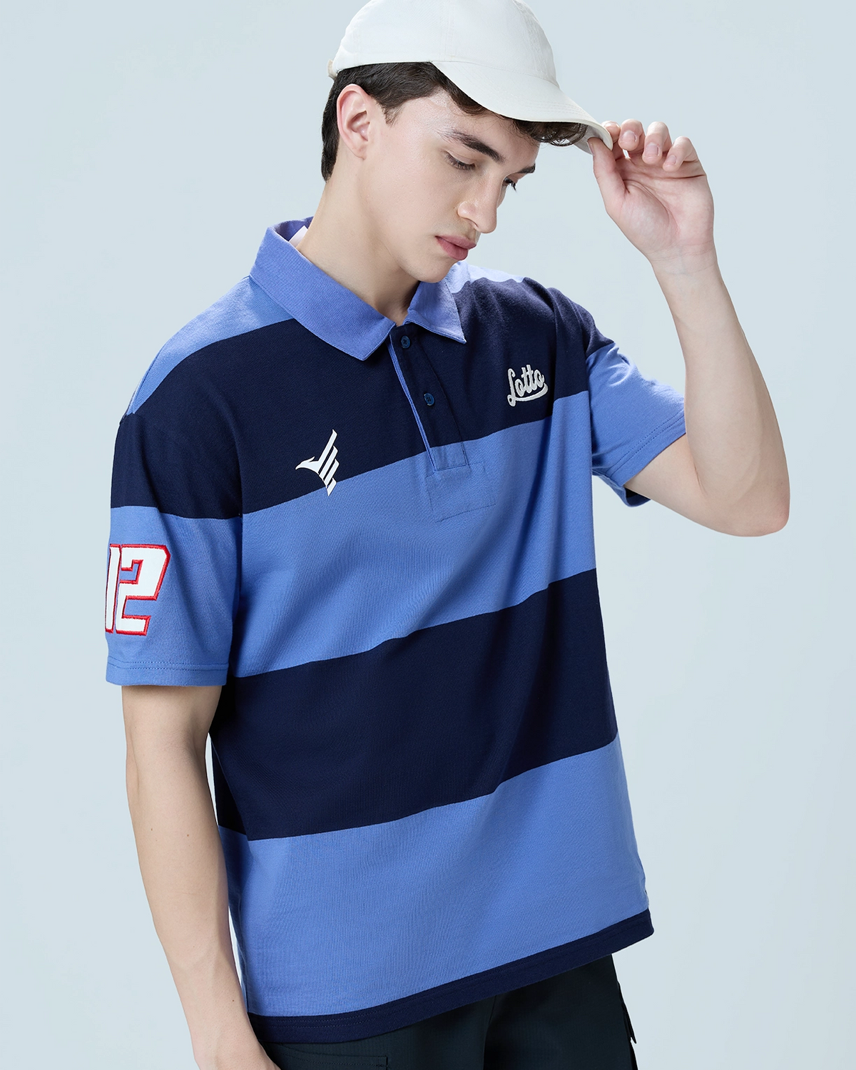 Men Lotto YWC League Retro Polo - Blue T-shirts0
