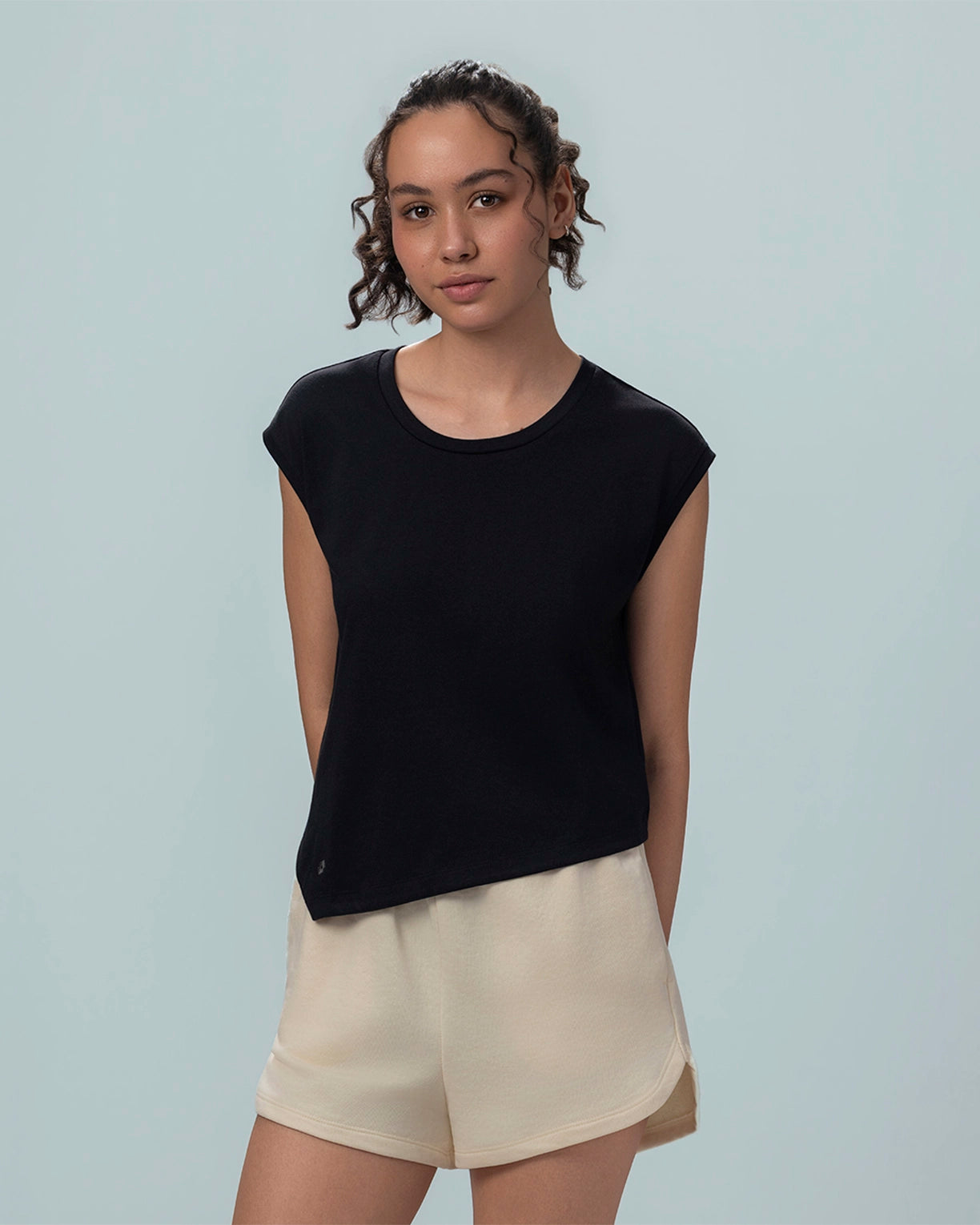 Women Lotto Street Play Asymmetric Tee - Black Beauty T-shirts0