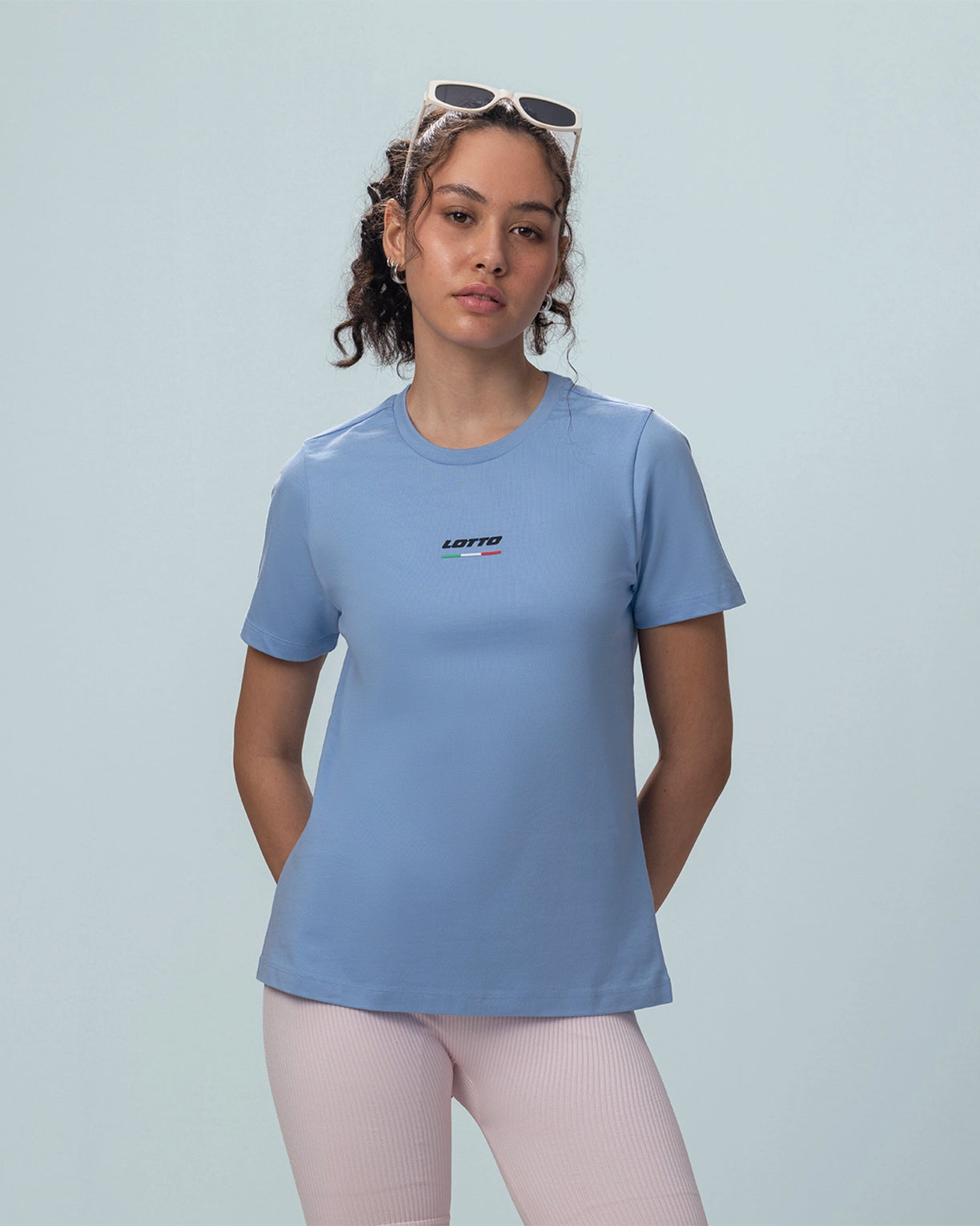 Women Lotto Italian Flag Tee - Blue T-shirts0