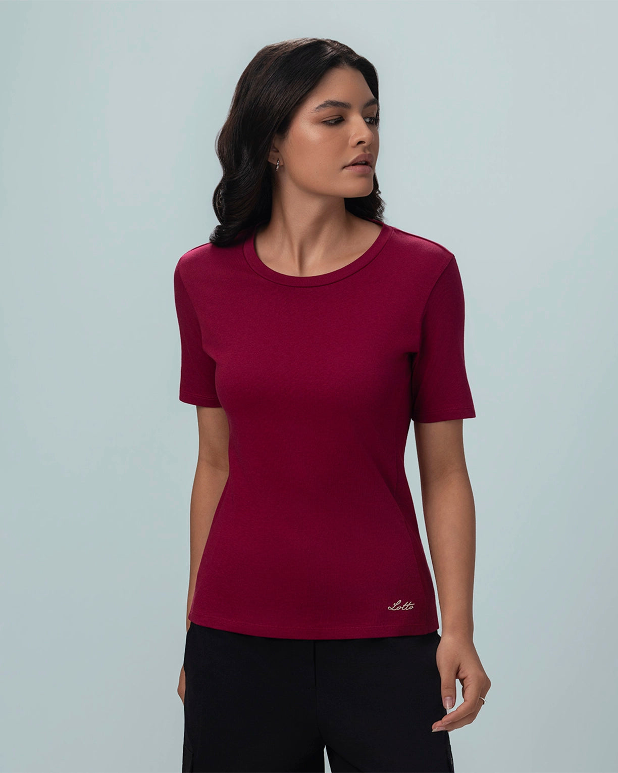 Women Lotto Street Play Rib Tee - Anemone T-shirts0