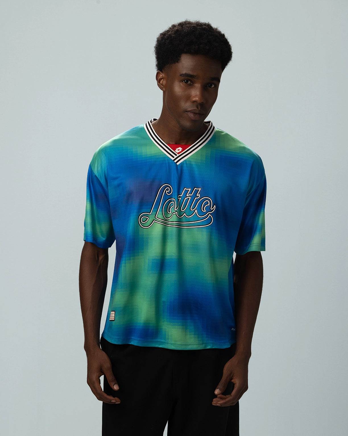 Men Lotto League Ink Jersey - Blue-Green T-shirts0