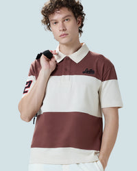 Men Lotto YWC League Retro Polo - Brown & Beige T-shirts