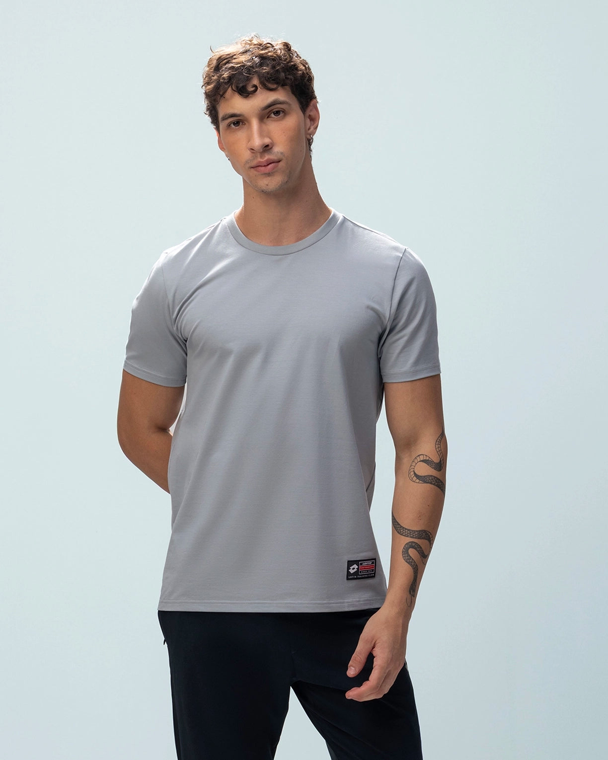 Men Lotto Patch Tee - Quarry T-shirts0