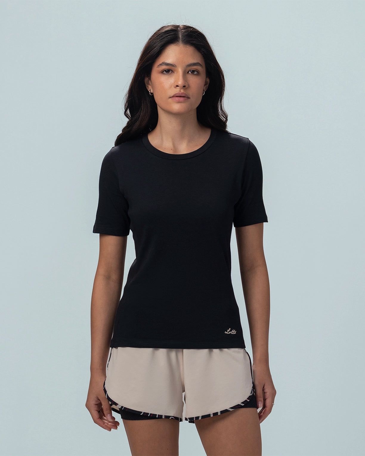 Women Lotto Street Play Rib Tee - Black Beauty T-shirts0