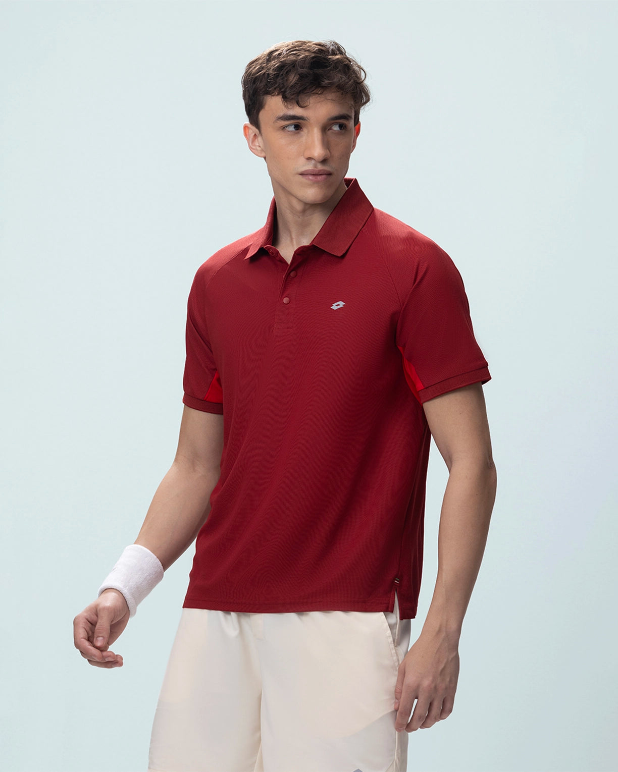 Men Lotto Play Polo - Red Dahlia T-shirts1