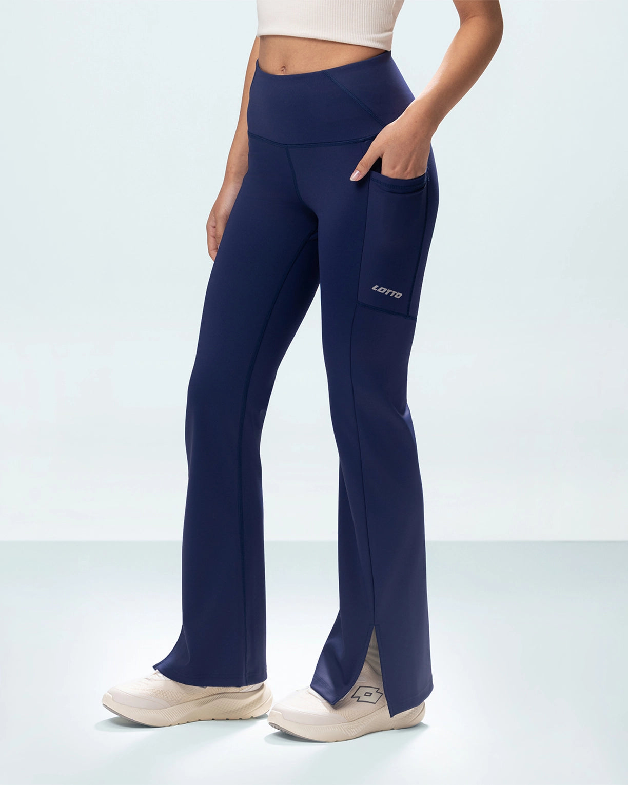 Women Lotto Play Flared Leggings - Medieval Blue Leggings1