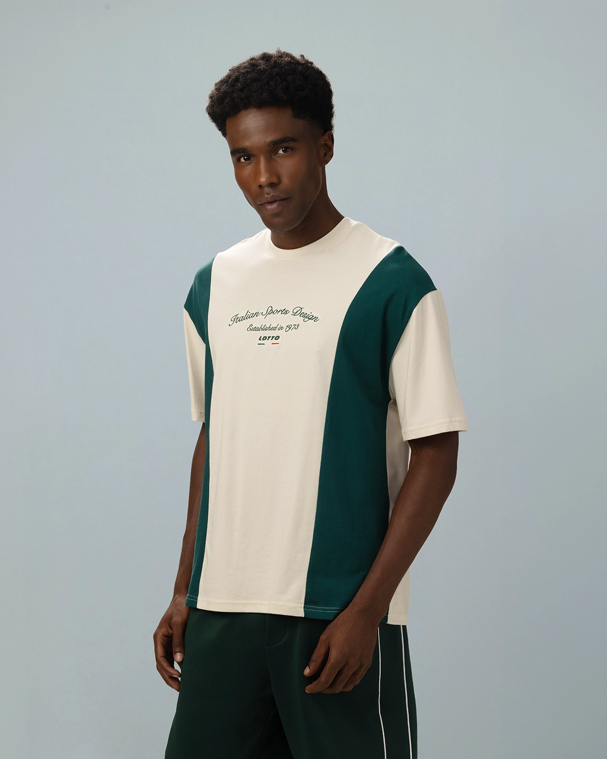Men Lotto League Colourblock Tee - Birch T-shirts1