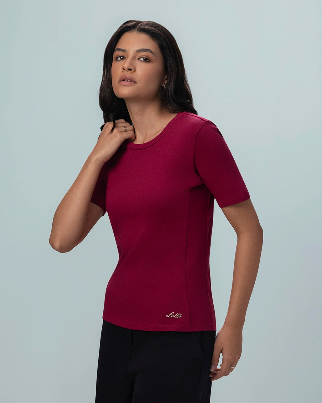 Women Lotto Street Play Rib Tee - Anemone T-shirts1