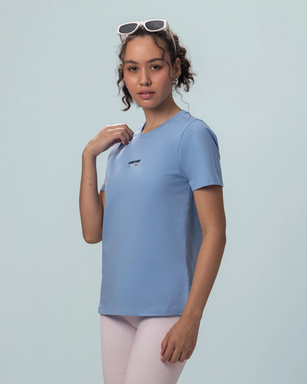 Women Lotto Italian Flag Tee - Blue T-shirts1
