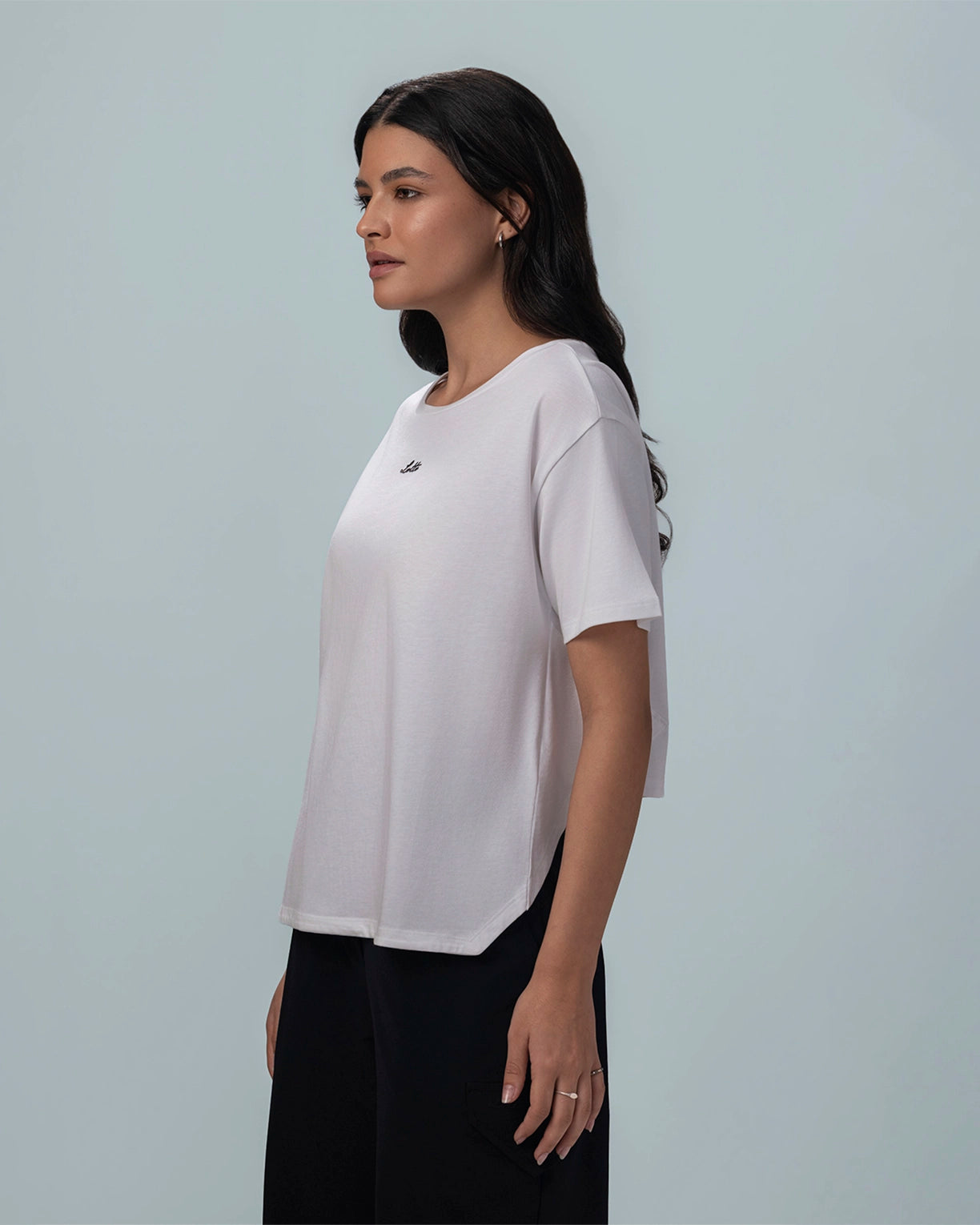 Women Lotto Street Play High Low Tee - Bright White T-shirts1