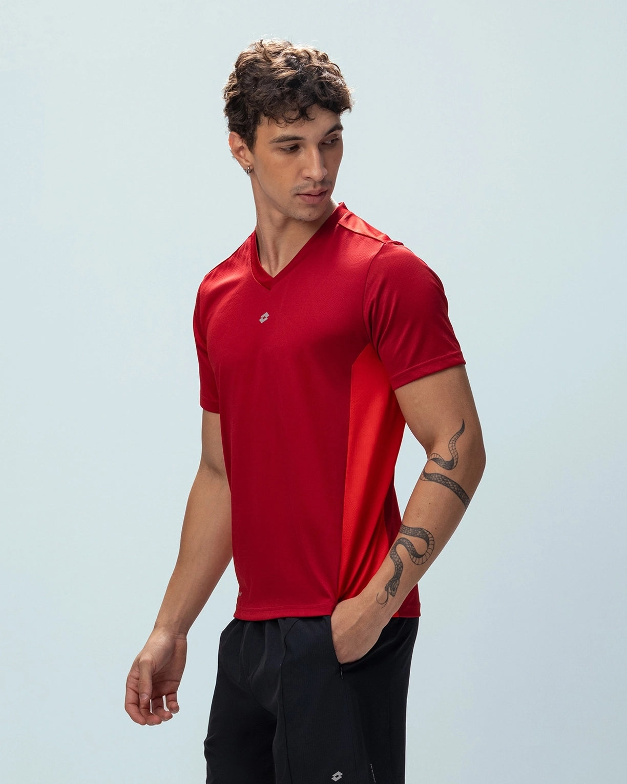 Men Lotto Play Team Tee - Red Dahlia T-shirts1