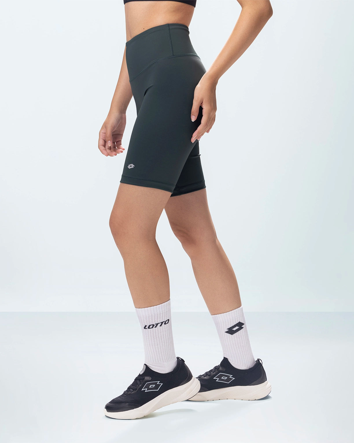 Women Lotto Play Biker Shorts - Scarab 1