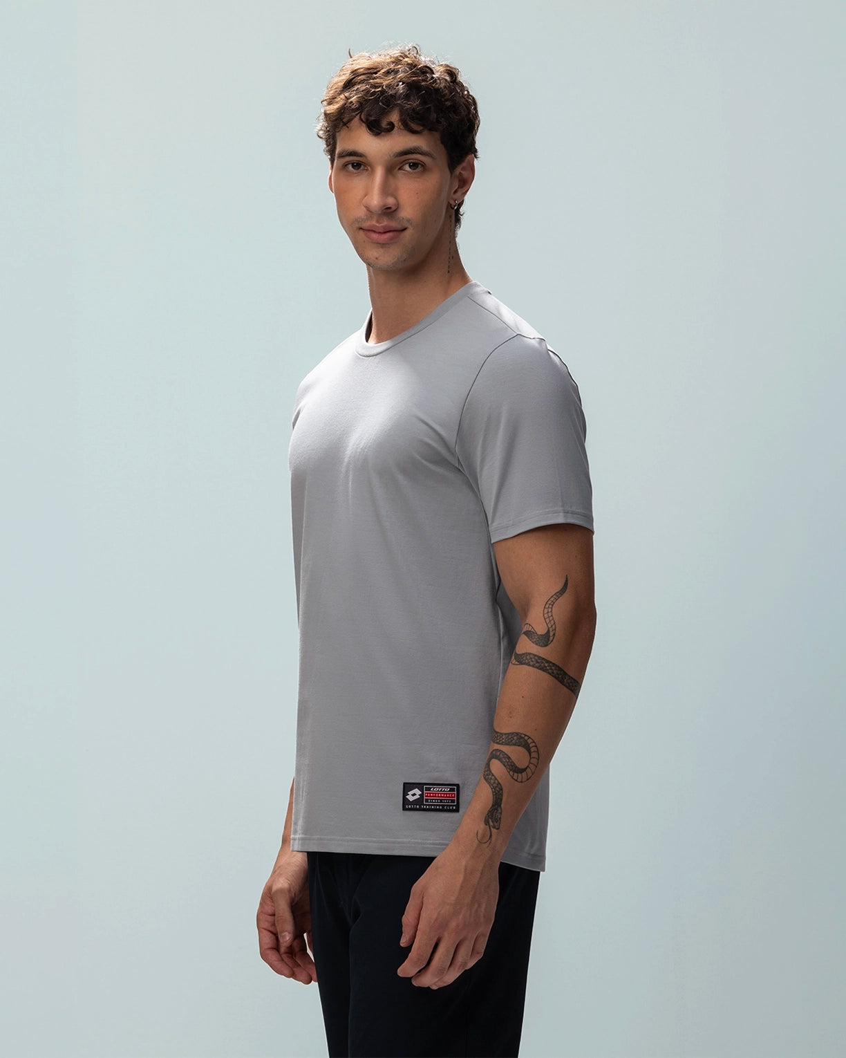 Men Lotto Patch Tee - Quarry T-shirts1