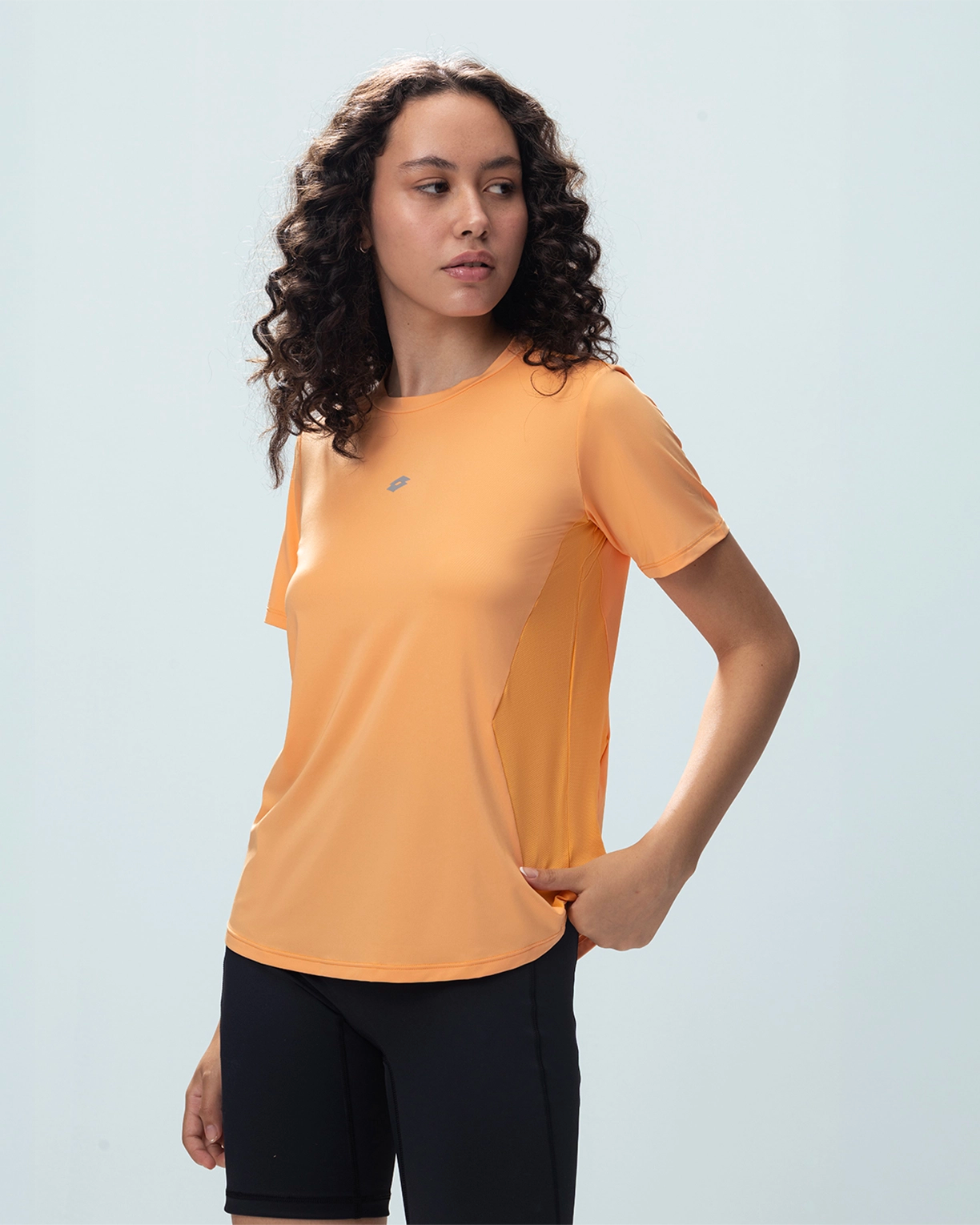 Women Lotto Play Performance Mesh Tee - Mock Orange T-shirts1