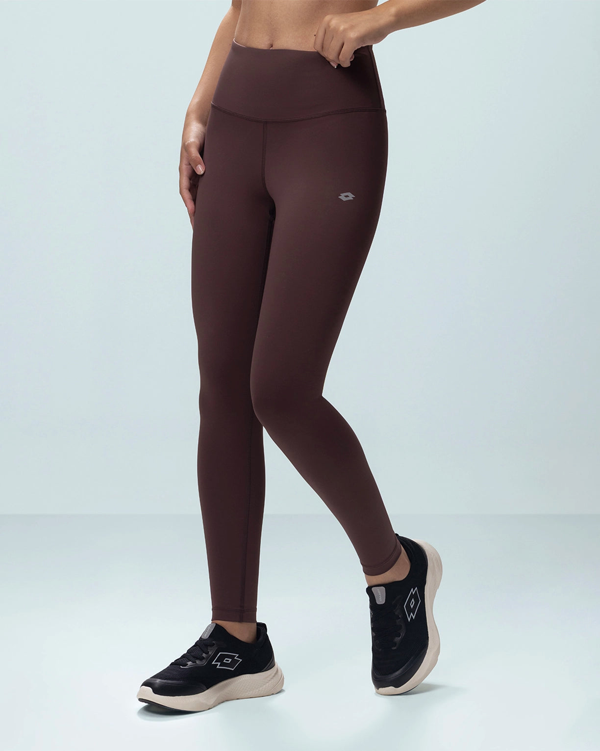 Women Lotto Play Performance Training Leggings - French Roast Leggings1