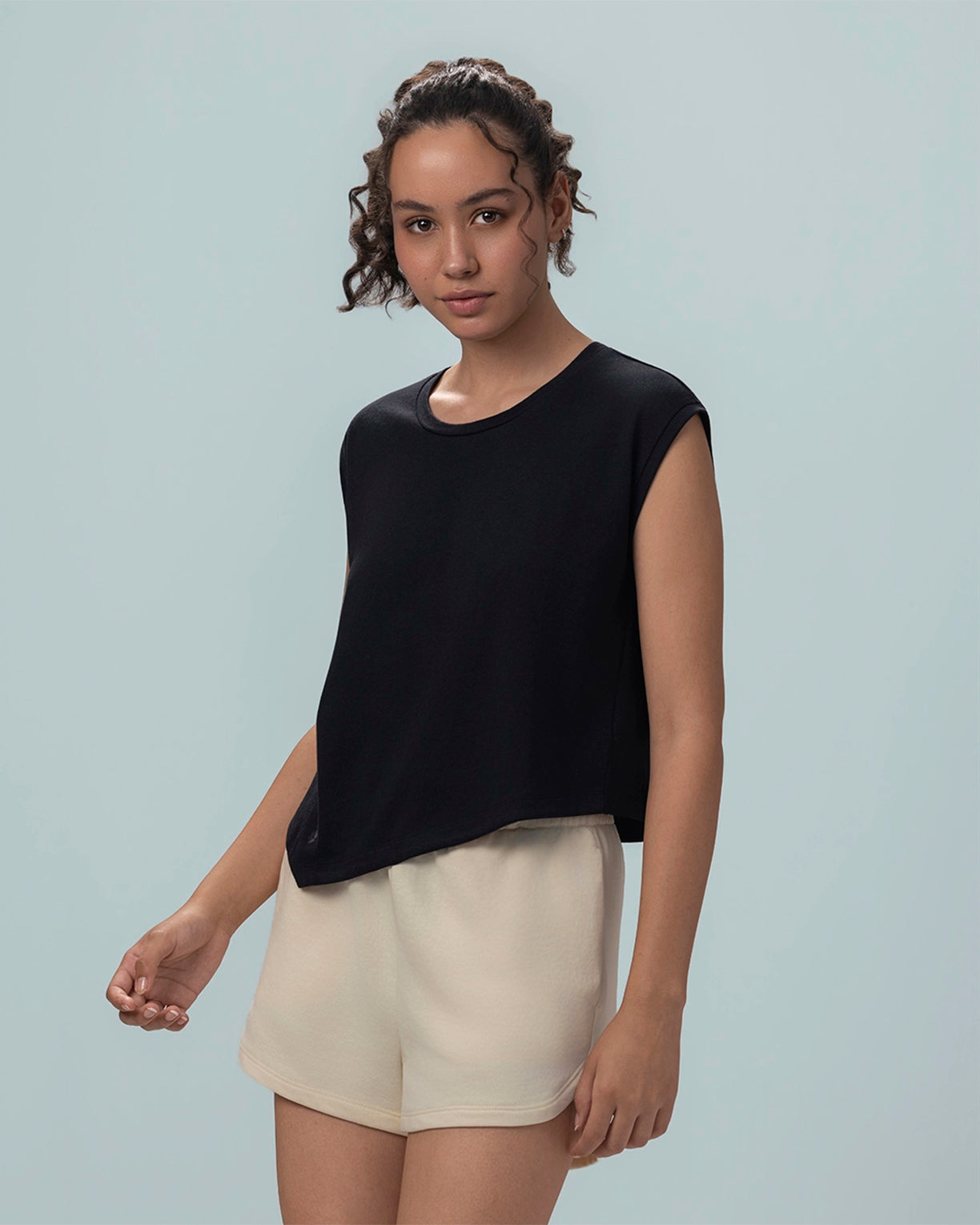 Women Lotto Street Play Asymmetric Tee - Black Beauty T-shirts1